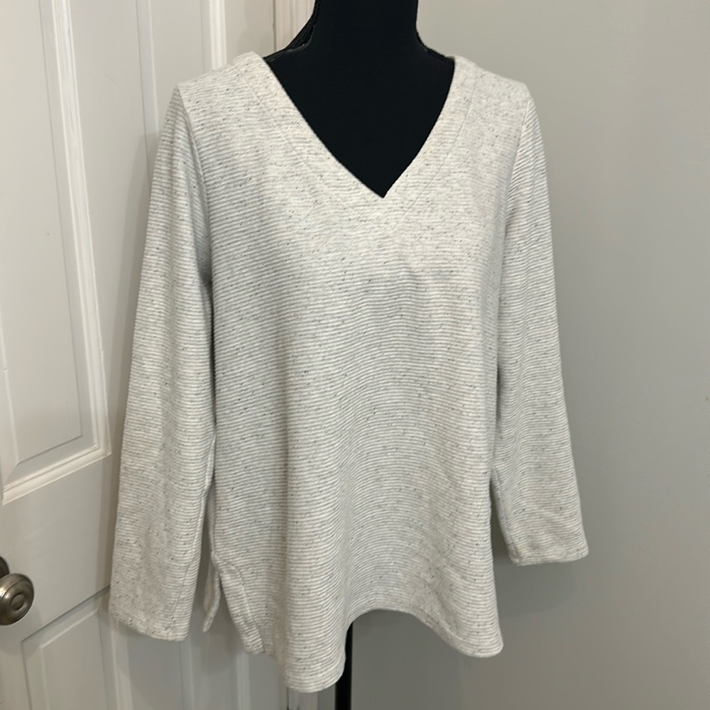 Jjill PM Wearever ribbed tunic 60 cotton 40 poly EUC